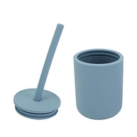 Copo de Silicone para Bebês com Canudo - Seguro, Leve e Fácil de Limpar | 210ml Azul - imagem 3