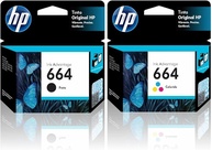 Kit Cartuchos 664 Preto e colorido Original HP 1115 2136 3636 - imagem 1