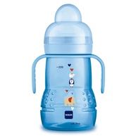 Copo MAM Trainer Azul 220ml - Transição Segura e Divertida para Bebês - imagem 1