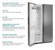 Refrigerador Philco Side by Side Frost Free PRF613ID Eco Inverter 513L Inox 220V - Eficiência e Estilo - imagem 4