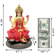Estátua da Deusa Laxmi - 22cm | Escultura Hindu para Decoração, Mandir e Presente Diwali - imagem 3