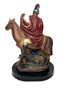 Estátua Religiosa São Martinho Caballero - 22cm, Pintada à Mão, Decoração Sagrada - imagem 4