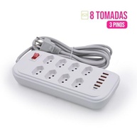 Extensão Elétrica 8 Tomadas + 5 USB (PD 22W Tipo C) - Carregamento Rápido e Organização - imagem 4