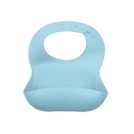 Babador de Silicone Life NT-23 para Bebê Azul, Fecho com Botão, Livre de BPA, Grau Alimentício, Ideal para Crianças e Bebês - imagem 2