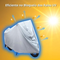 Capa de Moto Premium Impermeável 2,30m x 1,20m - Proteção Total UV, Chuva e Poeira - imagem 3