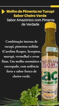 Molho De Pimenta No Tucupí | Sabor Cheiro Verde- 235ml - imagem 5