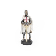 Estatueta de Cavaleiro Templário em Resina - 23cm - Tema Medieval Religioso - imagem 1