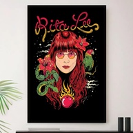 Quadro Rita Lee Rainha Do Rock - Arte Decorativa Premium A4 23x33cm - imagem 1