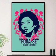 Quadro Decorativo Clarice Lispector Frases A4 23x33cm - Moldura Premium Madeira - imagem 1