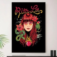 Quadro Rita Lee Rainha Do Rock - Arte Decorativa Premium A4 23x33cm - imagem 2