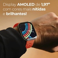 Smartwatch BIP 6: IA, GPS, AMOLED 1.97", Ligações, 5 ATM, Bateria 24 Dias - Vermelho Original - imagem 5