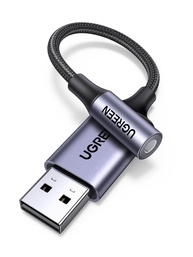 UGREEN Adaptador de Áudio USB 3.5mm: Placa de Som com Microfone TRRS e DAC 24 Bits/96kHz - imagem 1