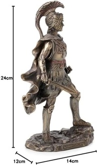 Estátua Decorativa de Alexandre, o Grande em Bronze Antigo - 24 cm | Peça Histórica para Decoração e Coleção - imagem 4