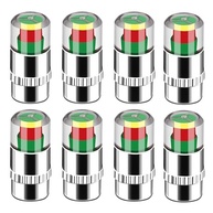 Kit 8 Tampas Indicadoras de Pressão de Pneu 36PSI (2.4 Bar) com Alerta Visual 3 Cores - Segurança e Eficiência para Carros, SUVs e Mais - imagem 2