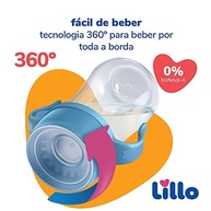 Lillo Copo 360º Evolution Rosa 240ml com Alça - Transição Segura e Divertida para Bebês - imagem 3
