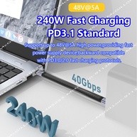 Cabo USB-C 240W: Carregamento Turbo e Dados 40Gbps - imagem 2