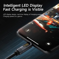 Cabo USB-C 240W Hagibis: Carregamento Turbo + LED! - imagem 2