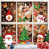 Adesivos de Janela de Natal 245 Peças - Decalques Reutilizáveis Dupla Face com Temas Festivos - imagem 2