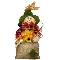 Espantalho Peso de Porta para Festa Junina Verde 24cm - imagem 2