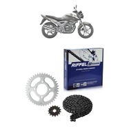 Kit Relação Cbx 250 Twister 37Z/13Z Corrente 520H 106L Riffel Titanium - Durabilidade e Performance - imagem 1