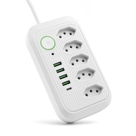 Extensão Elétrica 5 Tomadas + 4 USB + 1 USB-C Bivolt 2500W - Carregamento Rápido e Seguro - imagem 2