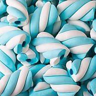 Marshmallow Recheadinho Torção Azul Groselha e Nata Fini 250g - imagem 2