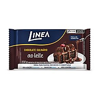 Kit 2 Chocolates Culinários Linea – Branco e Ao Leite 250g - imagem 2