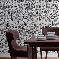 Papel de Parede Cozinha: Café Branco Lavável 2,50m - imagem 2