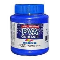 Tinta PVA Cintilante Azul Ultramar 250ml - Brilho Intenso e Durabilidade - imagem 1