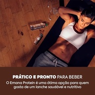 Emana Protein Bebida Proteica Sabor Cacau Sem açúcar - 12 Unidades de 250ml - imagem 4