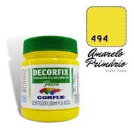Tinta Acrílica Fosca 250ml DECORFIX Amarelo Primário - Alta Cobertura e Secagem Rápida - imagem 3