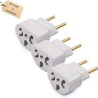 Kit 3 Adaptadores de Tomada Universal Benjamin Bob Love Plug 10A/20A 250V - Conecte Tudo! - imagem 2