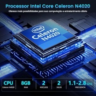 Notebook Intel Celeron 8gb Ram 256 Gb Ssd Laptop 1920x1080 FHD 14in - imagem 4