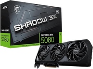 msi VGA GEFORCE RTX 5080 16G Shadow 3X OC RTX5080 16GB GDRR7 256 B DX12 PCIE 5.0 X16 (3XDP 1XHDMI) - imagem 1