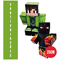 Bonecos Minecraft Athos e Cadres: Aventura 25cm! - imagem 1