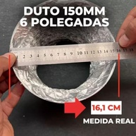 Duto Flexível 150mm 2,5m Alumínio - Conexão Perfeita para Coifa e Exaustor - imagem 3