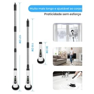 Mop Elétrico Giratório 9 em 1 - Potência Turbo 25W, Sem Fio, com 9 Escovas, Cabo Ajustável, Bateria 5000mAh, Impermeável IPX7 - imagem 3