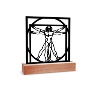 Escultura de Mesa Homem Vitruviano 25x26cm - Arte Inspiradora para Decoração Moderna - imagem 1