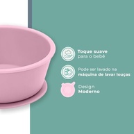 Tigela de Silicone Redonda Life NT-26 Rosa - Segura, Prática e Livre de BPA para Bebês - imagem 5