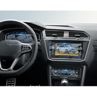 Kit 4 Protetores de Tela BIBIBO para VW Tiguan 2022-2024: 20.3cm Navi + 26cm Painel + AC - imagem 1