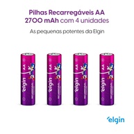 Pilhas Recarregáveis AA Elgin: Kit 8 Unidades 2700mAh - imagem 2