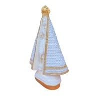Imagem Nossa Senhora Aparecida Pérola Branca 27cm - Acabamento Premium para Decoração e Fé - imagem 5