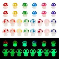 Mini Estatuetas de Cogumelos Luminosos em Resina - 28 Peças para Decoração de Jardim e Micro Paisagem - imagem 1