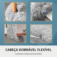 Espanador Pó Extensível 2,80m com Microfibra e Cabo Inox - Limpeza de Tetos, Ventiladores e Locais Altos - imagem 5
