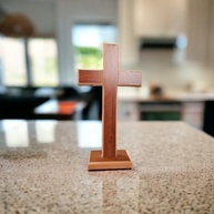 Cruz de Mesa Ecumênica em Madeira MDF 28,5cm - Design Elegante e Artesanal - imagem 5