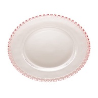 Lyor Prato Raso de Cristal Coração 28cm Transparente/Rosa - Elegância e Charme para sua Mesa - imagem 3