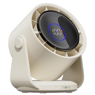 INAVA Ventilador de Mesa Ultra Silencioso 28dB com Display Digital, 100 Velocidades e Bateria Recarregável - Ideal para Casa, Escritório e Viagem - imagem 1