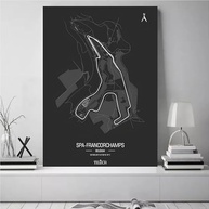 Quadro Decorativo Spa-Francorchamp Bélgica - Pista de GP em Arte (28x20cm) - imagem 3