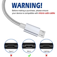 Cabo Micro USB 3M - Carga Rápida 2A - imagem 3