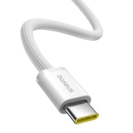 Cabo Baseus Dynamic 4 USB-C 100W 2m - Carregamento Rápido PD, Compatível com iPhone 15/16, Notebook, Tablet - Transferência 480Mbps, Chip Segurança, TPE Reforçado (Branco) - imagem 4